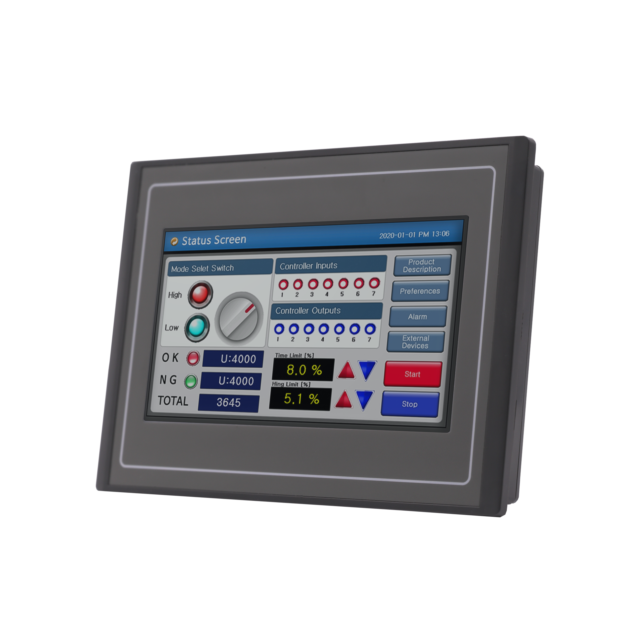 Painel de toque da série HMI 30 TFT